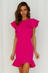 Girl On Top Dress Hot Pink