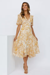 Julianne Midi Dress Yellow