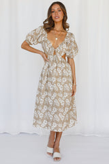 Aloha Times Midi Dress Brown