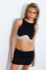 Little Sparkle Crop Top BLACK