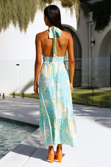 And Scene Maxi Dress Aqua