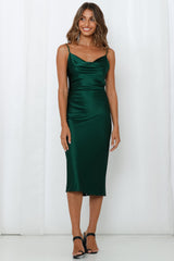 Feel Like Laughing Midi Dress Emerald