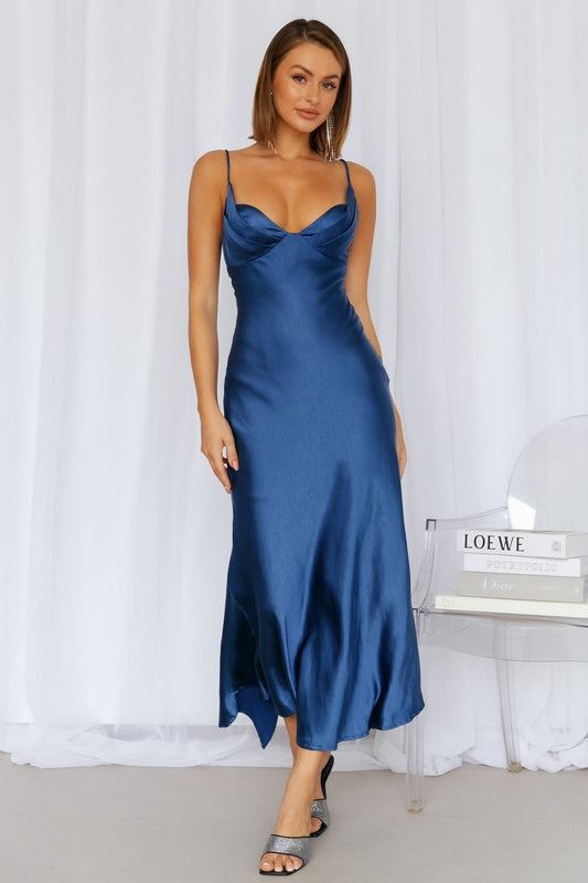 No Cloudy Skies Maxi Dress Navy