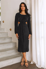 Love Me Not Midi Dress Black