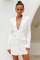 RUNAWAY Mei Blazer Dress White