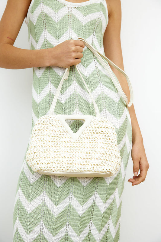 BILLINI Kylee Cross Body Bag Bone Crochet