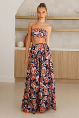 Creme Brulee Maxi Skirt Floral