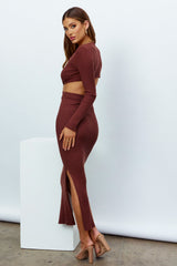 Roll Deep Midi Dress Brown