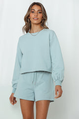 HELLO MOLLY Laidback Lover Top Duck Egg Blue