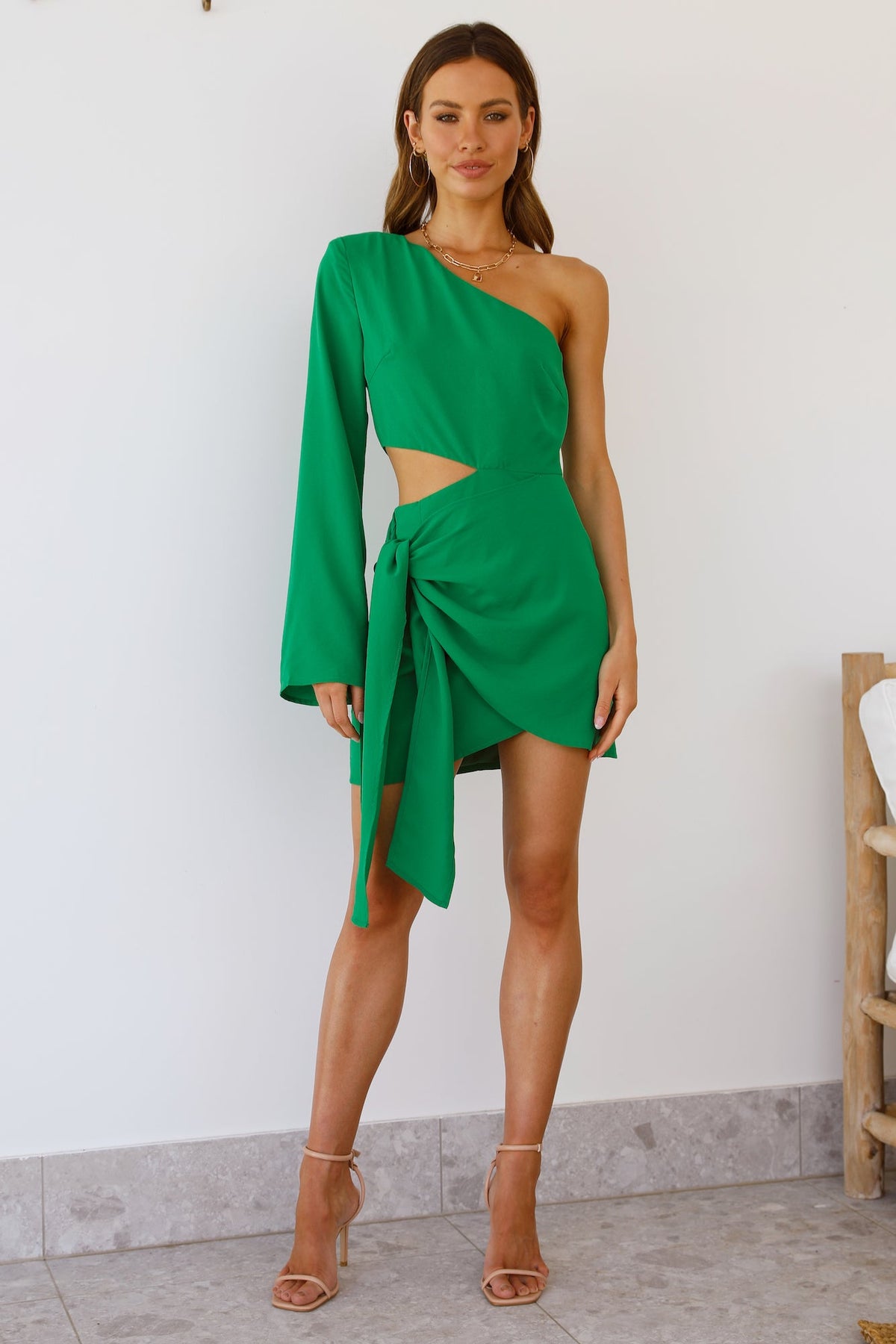 RUNAWAY Nami Mini Dress Emerald