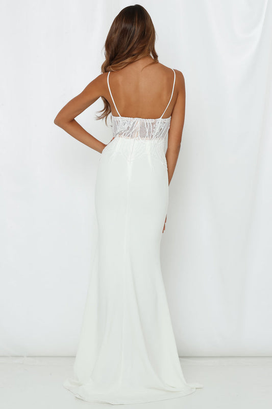 I Come Alive Maxi Dress White