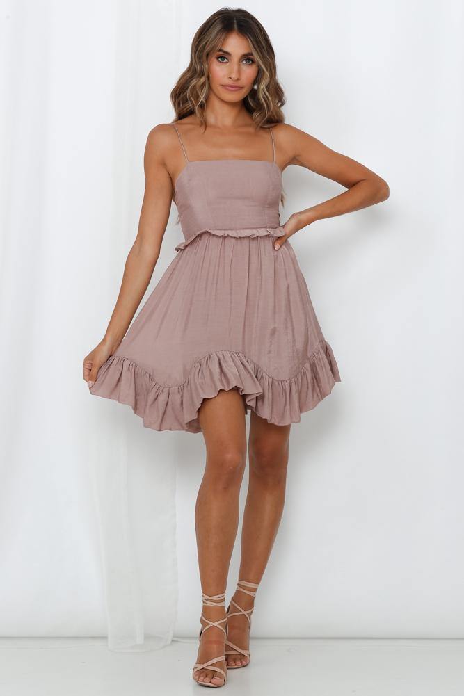 Waves Of Love Dress Mocha