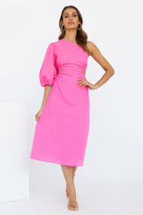 Live Your Youth Midi Dress Hot Pink