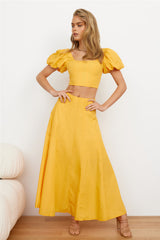 Orchard Field Maxi Skirt Yellow