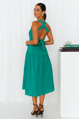 Limelight Shine Midi Dress Green