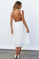 Find My Man Midi Dress White