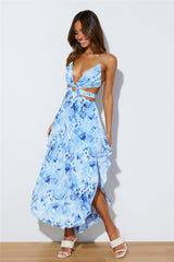 Bloomed Up Maxi Dress Blue