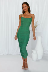 Forest Queen Midi Dress Green