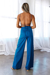 DEAR EMILIA Adrianna Jumpsuit Petrol Blue