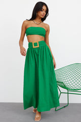 Iconic Revival Maxi Skirt Green