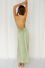 Reveal Your Mind Midi Dress Sage