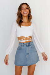 Clip It Crop Top White