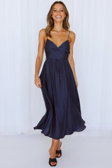 Our Next Brunch Midi Dress Navy