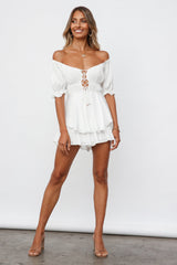 Lean On Me Romper White