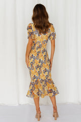 Everything In Between Midi Dress Yellow