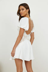 Lover Of Lace Mini Dress White