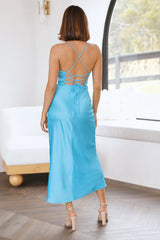 Late Night Drives Maxi Dress Blue