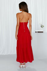 Pose For The Show Midi Dress Red