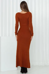 Snug It Maxi Dress Rust