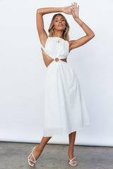 Find My Man Midi Dress White