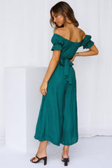 Pour Another One Jumpsuit Forest Green