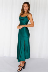 Lychee Martini Midi Dress Forest Green