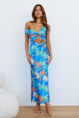 Playing The Field Maxi Dress Blue