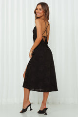 Drinks On Me Midi Dress Black