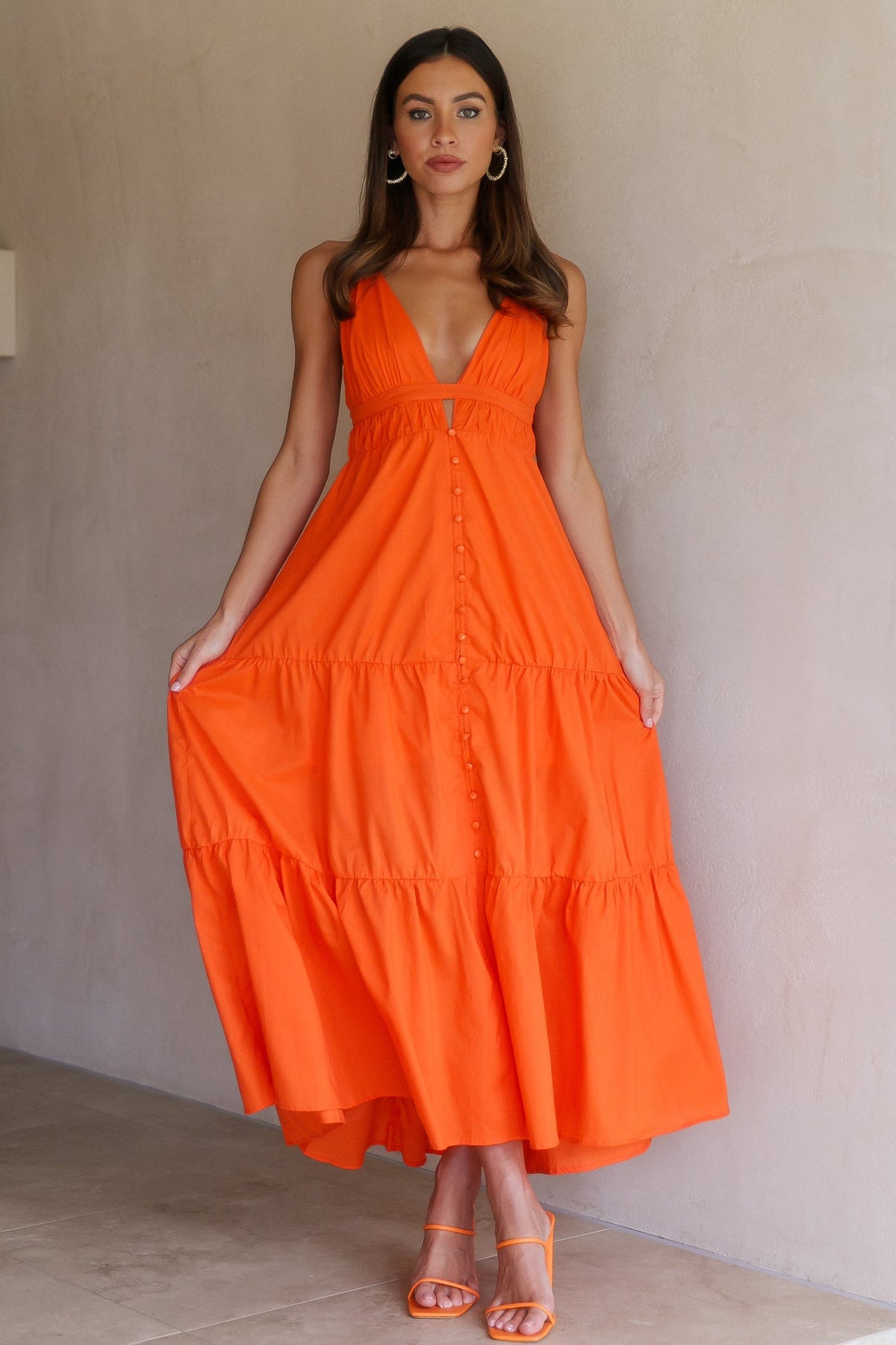 So Loveable Maxi Dress Orange