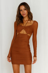 Espresso Hit Dress Brown