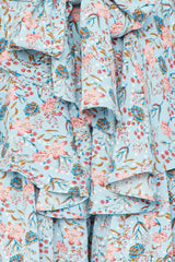 Birds In the Spring Romper Blue