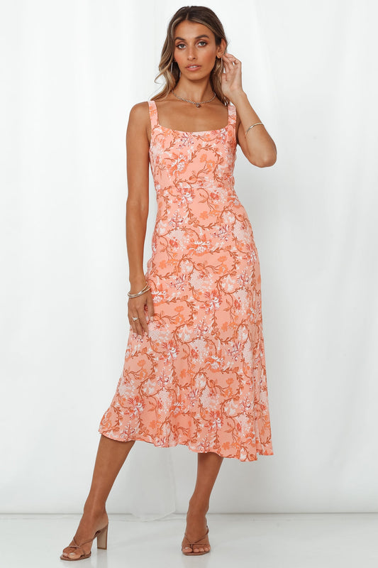 Future Dreams Midi Dress Peach