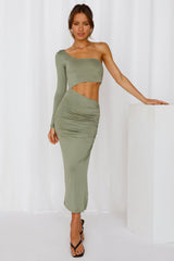 Suave Kiss Midi Dress Green