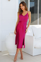 I Know Myself Midi Dress Fuchsia