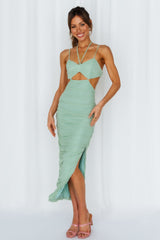 Fun Mermaid Midi Dress Green