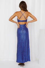 Sparkling Moment Maxi Dress Royal Blue