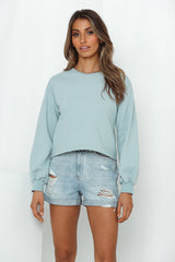 HELLO MOLLY Laidback Lover Top Duck Egg Blue