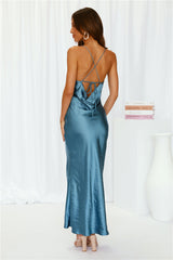 Kissin All Night Maxi Dress Midnight Blue