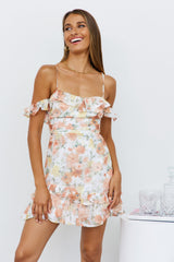 Floral Basking Dress Orange