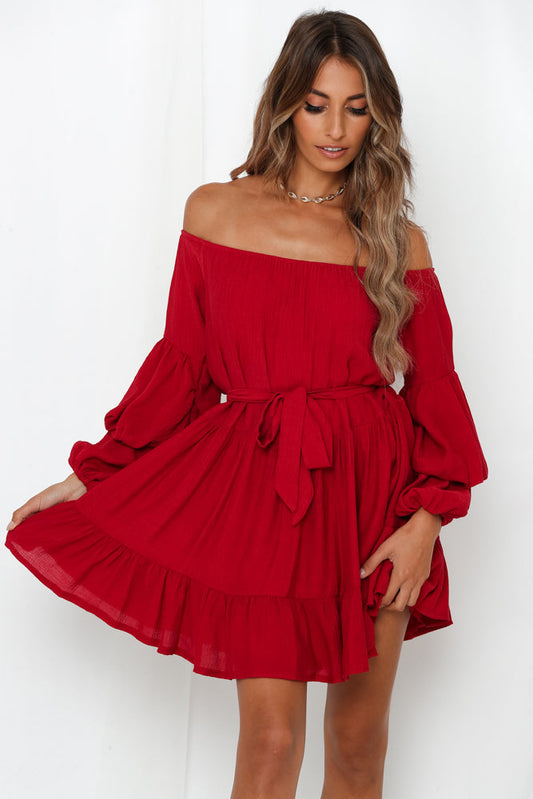 Always The Love Songs Dress Burgundy